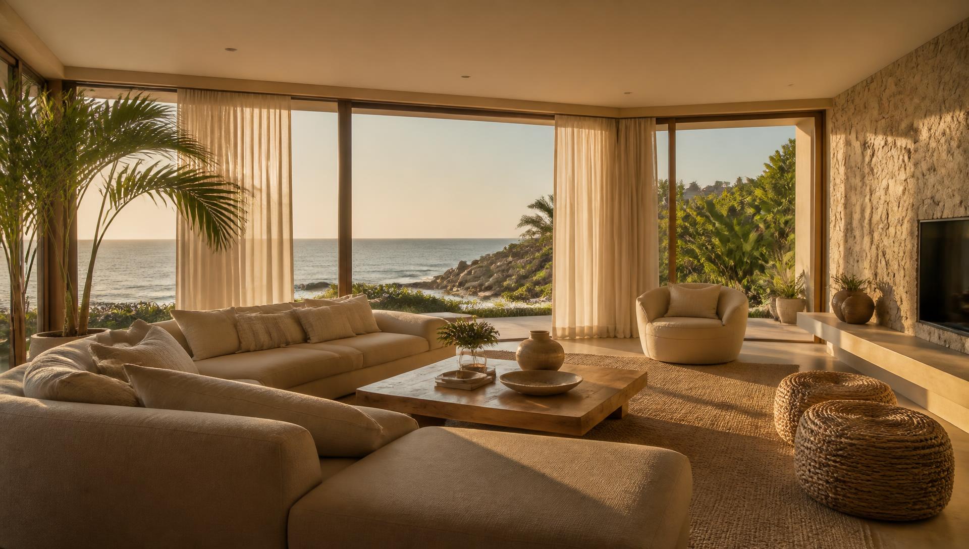 Serene Ballito coastal home at golden hour
